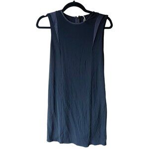 J Brand Size XS Black Two Tone Clare Sleeveless Crewneck Jersey Mini Shift Dress